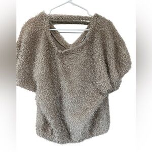 Tempted Hearts V-Neck Sweater in Soft Tan